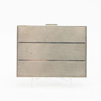 Cigarette case silver with Swedish import marks 20th century.