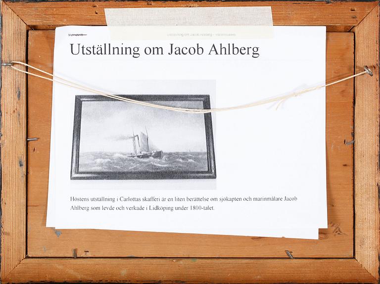 JACOB GIDEON AHLBERG, oil panel, signed.