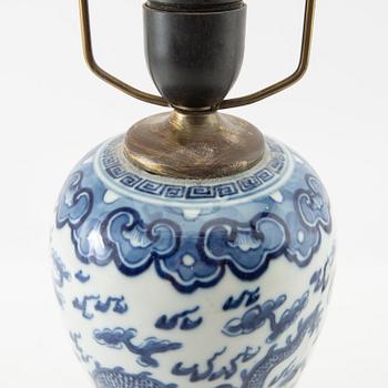 Table lamp/Vase China 20th century porcelain.