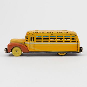 A tinplate "Tokyo bus" toy, Japan, 1930/40-tal.