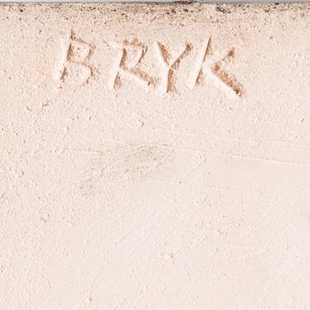 RUT BRYK, reliefi, kivitavaraa, signeerattu BRYK.