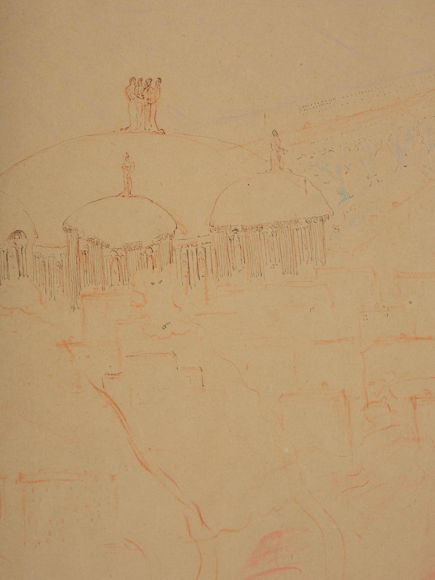 Carl Fredrik Hill, Architectural fantasy.