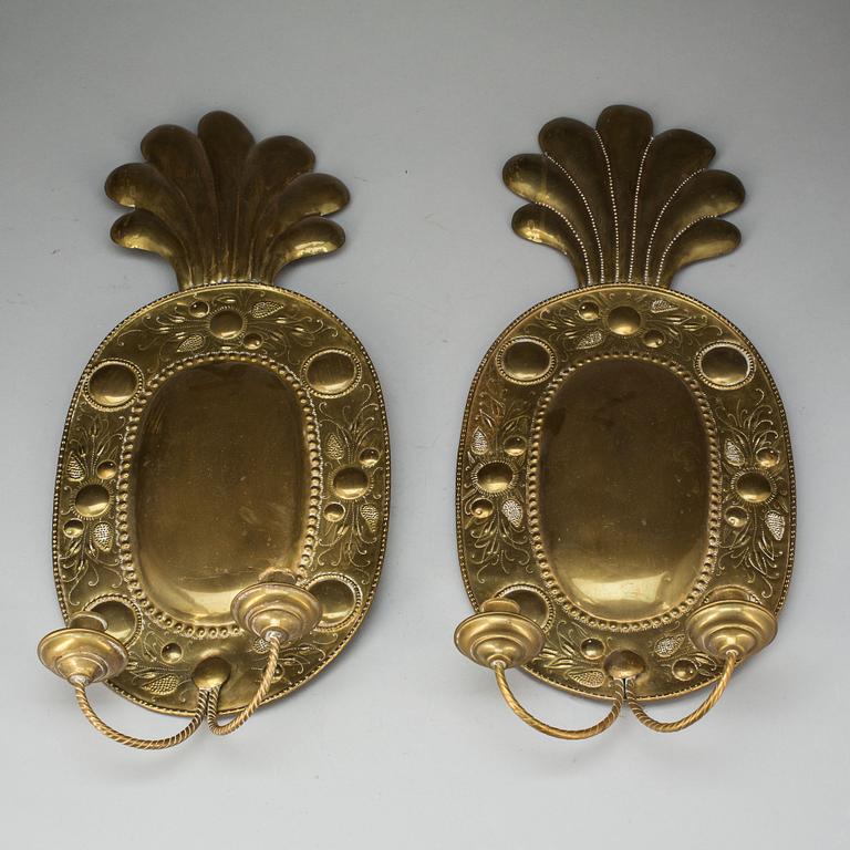 LJUSPLÅTAR, ett par, 1900-talets början.