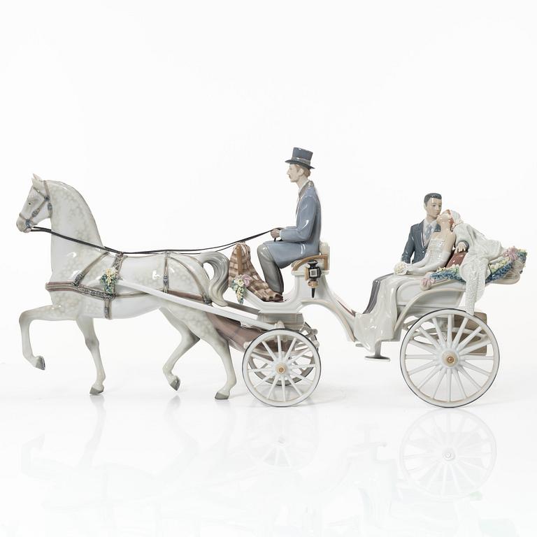 Lladró, figurine, "Bridal Carriage", Spain.