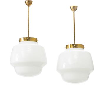A pair of Swedish Modern ceiling lamps, Sweden, mid20th century.
