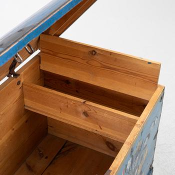 Kista, allmoge, Möjligen Blekinge, daterad 1860.