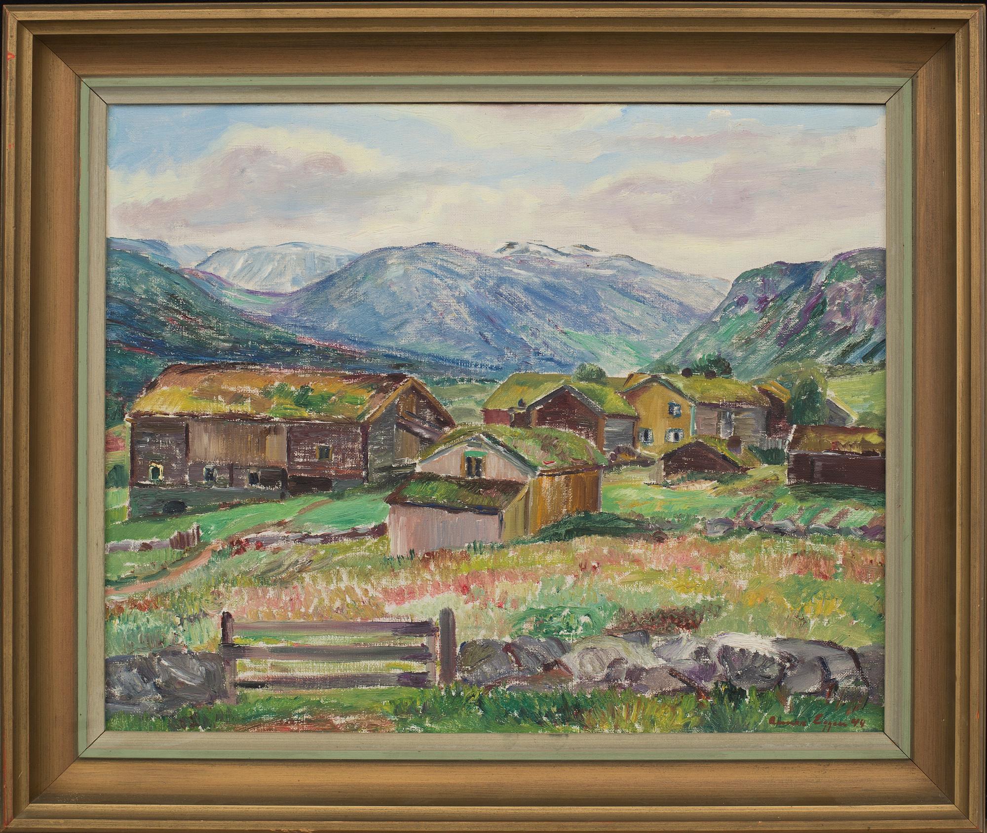 ANNAR EGGEN, oil on canvas, signed and dated 1944.