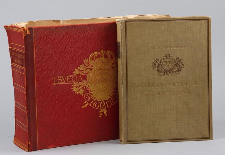 BÖCKER, 2 st. "Suecia Antiqua et Hodierna". 1898-99 resp Nationalupplaga 1924.