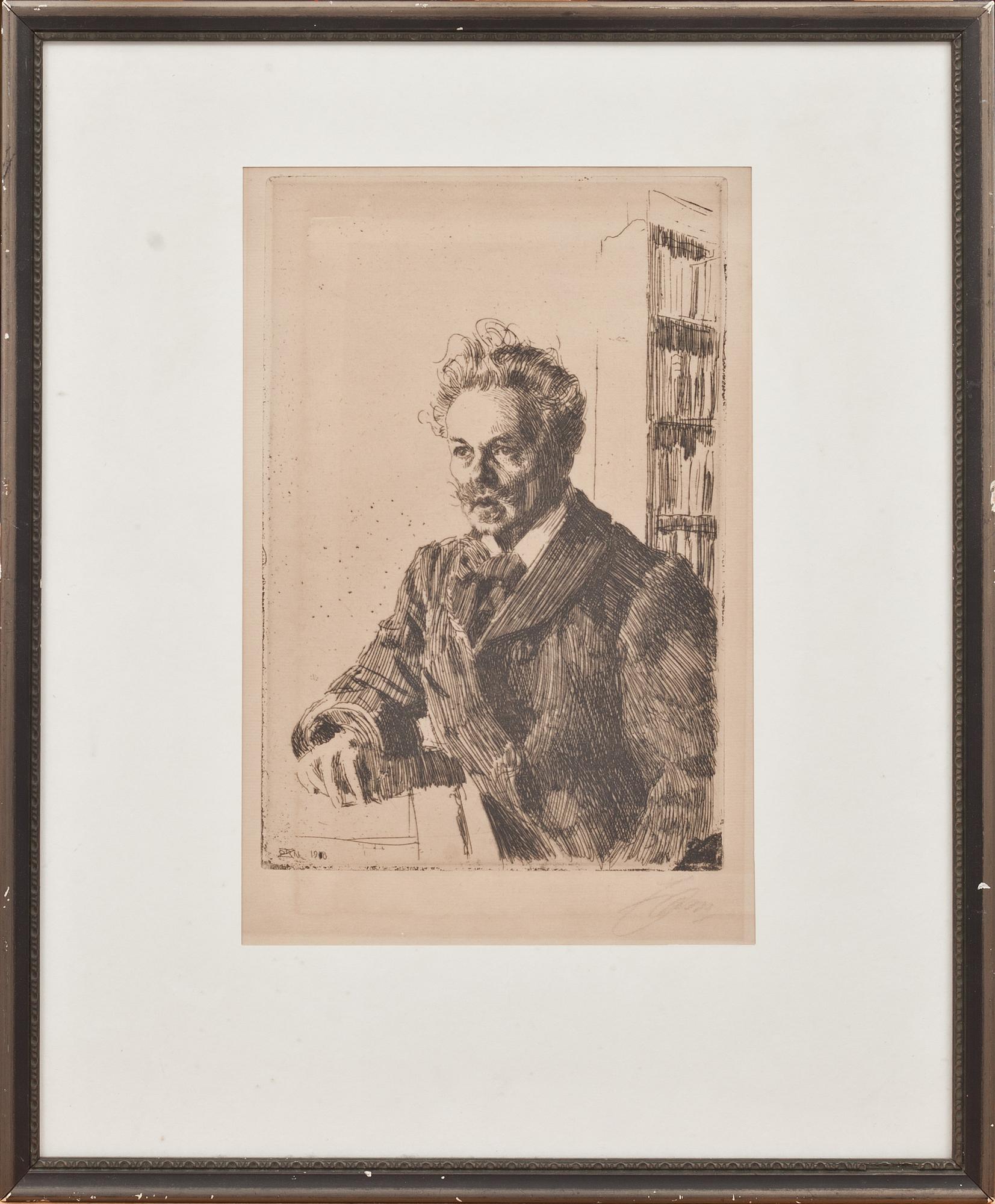 ANDERS ZORN, etsning, signerad.