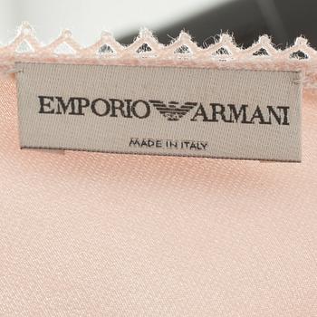 EMPORIO ARMANAI, a light pink sleeveless dress.
