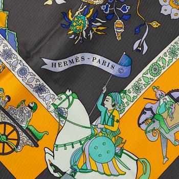 Hermès, a 'Fantasies Indiennes' twill silk scarf.