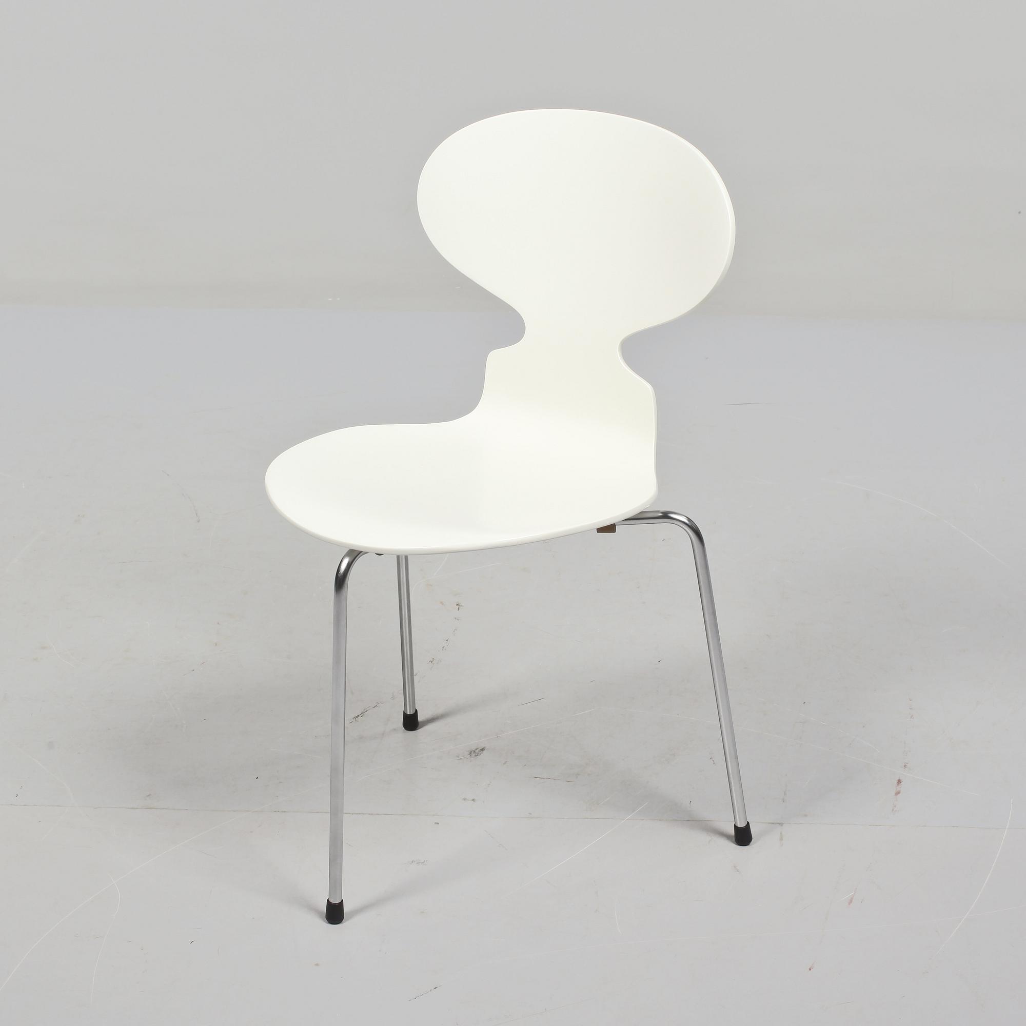 STOLAR, 4 st, "Myran", Arne Jacobsen, Fritz Hansen, 1900-talets andra hälft.