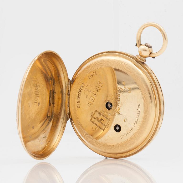 POCKET WATCH, 46 mm, hunter case,