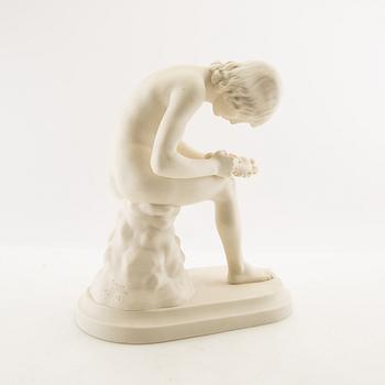 Sculpture "Thorn Puller" - "Boy with Thorn" Gustavsberg 1908 parian.