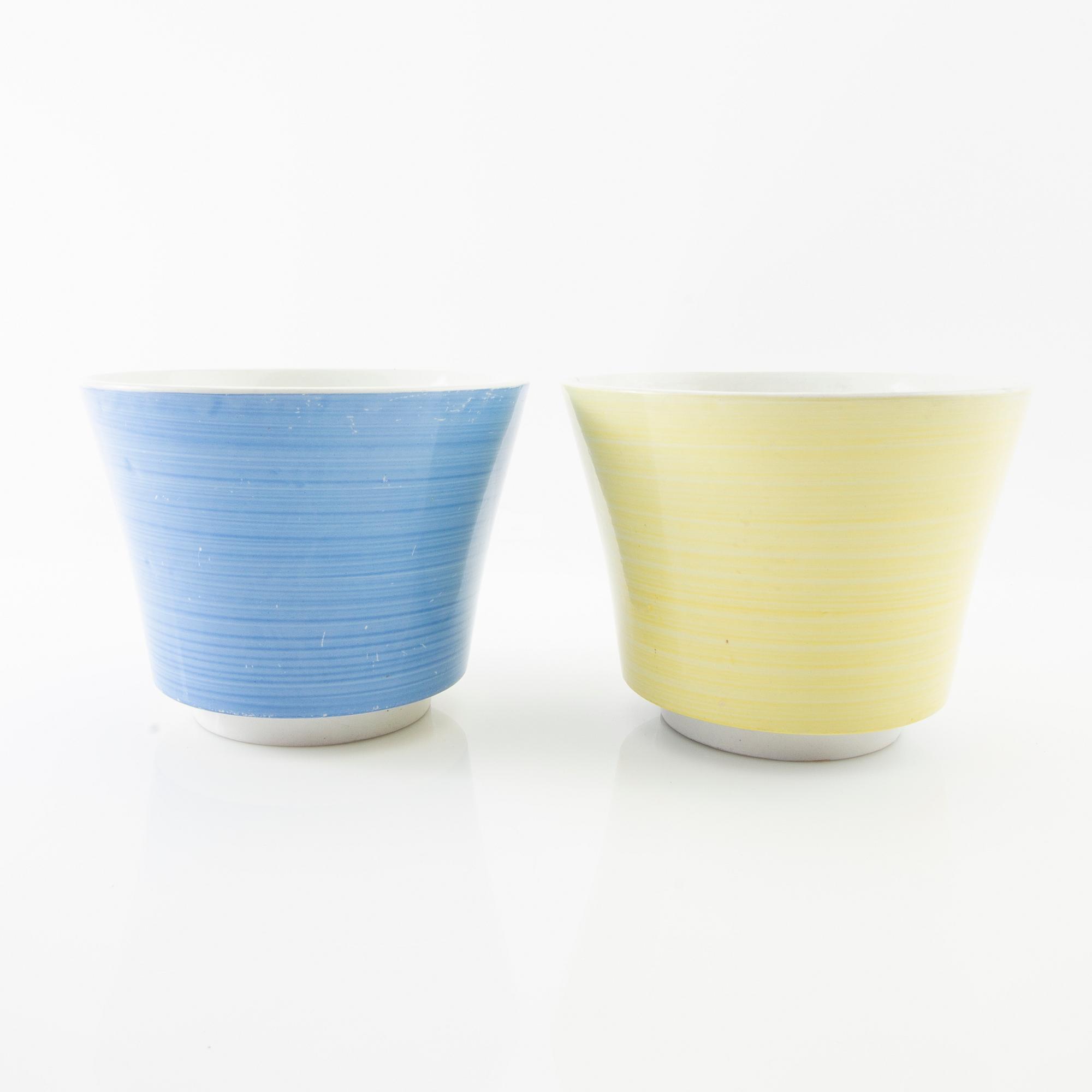 Stig Lindberg, ytterfoder 12 st "Colores" Gustavsberg flintgods.