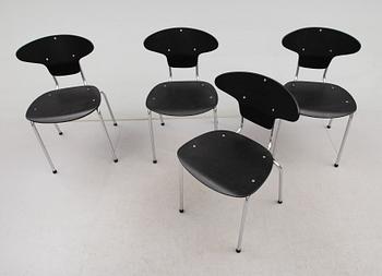 STOLAR, 4 st, Hans Olsen, Viskadalens möbelindustri, Kinna, 1900-talets första hälft.