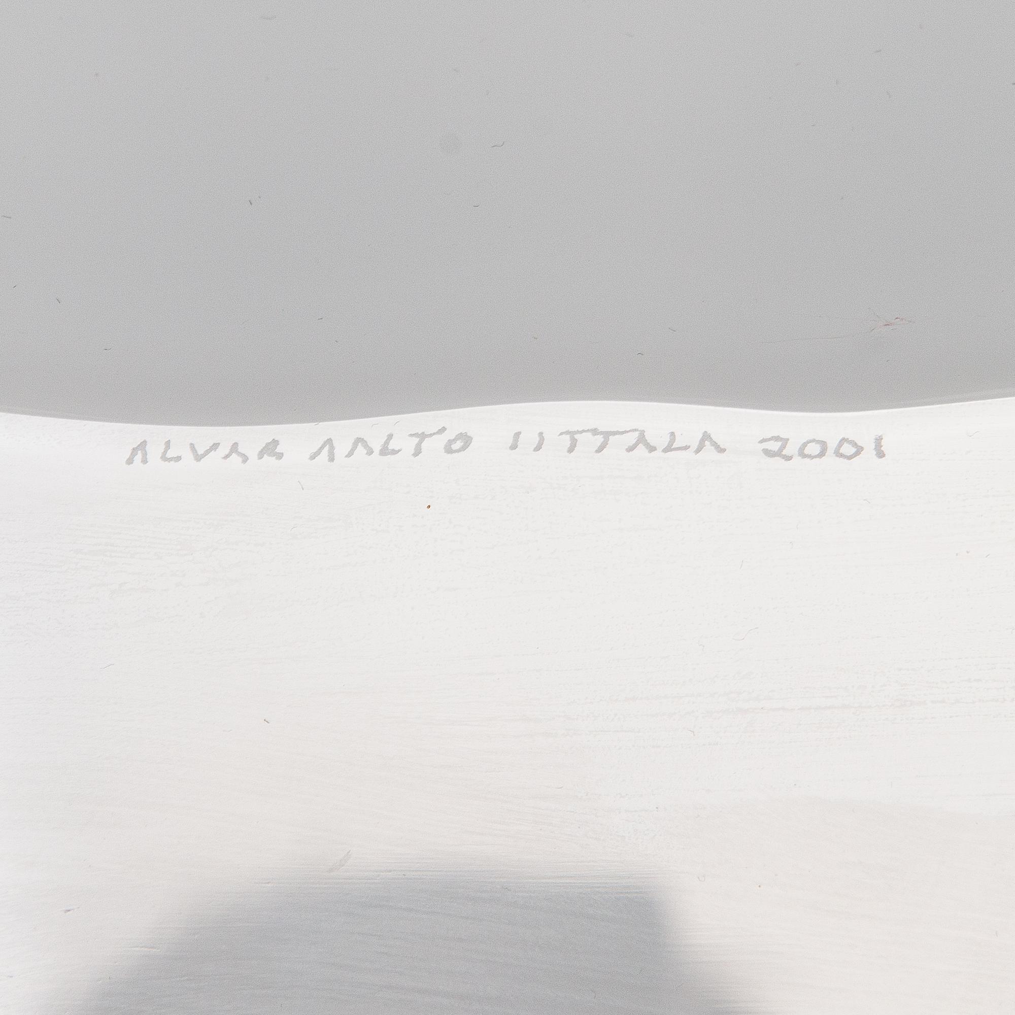 Alvar Aalto, lasiveistos,  "Aallon kukka", neliosainen, signeerattu Alvar Aalto Iittala 2001.