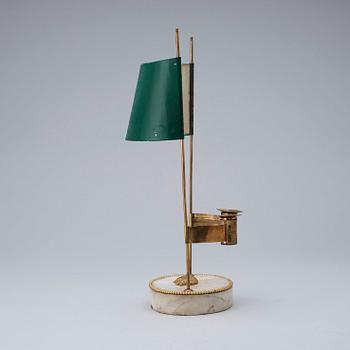 LÄSLAMPA, för två ljus. Sengustaviansk, 1800-talets början.
