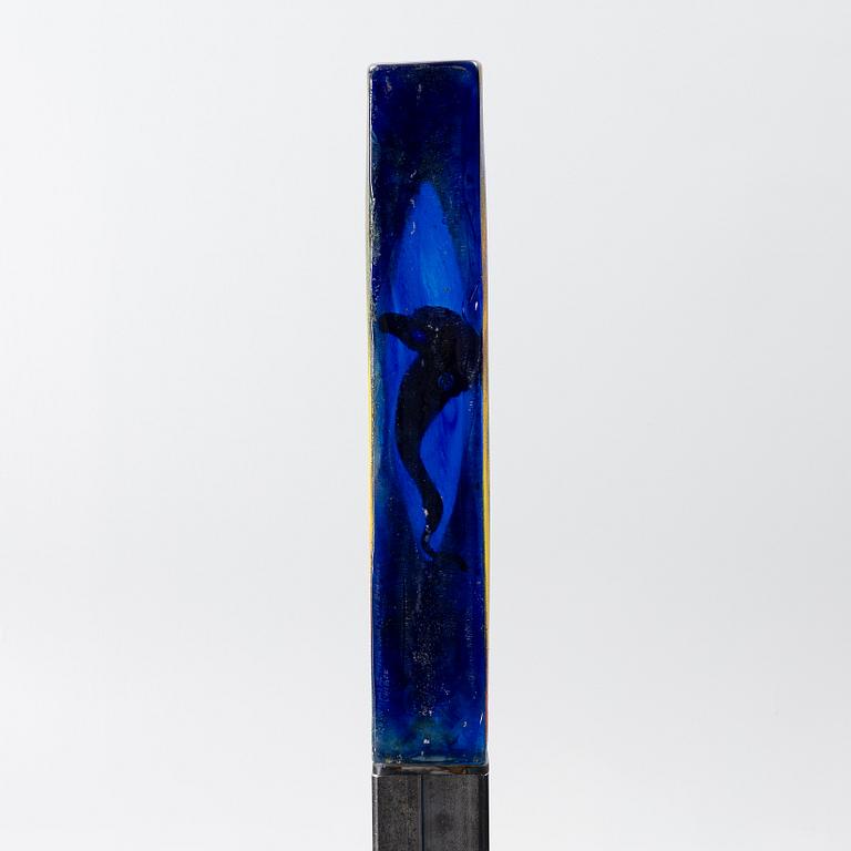 Kjell Engman, skulptur, glas, unik, signerad, Kosta Boda.