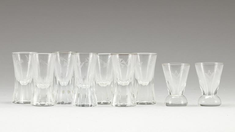 FRIMURARGLAS, glas, 7+2 st, 1900-tal.