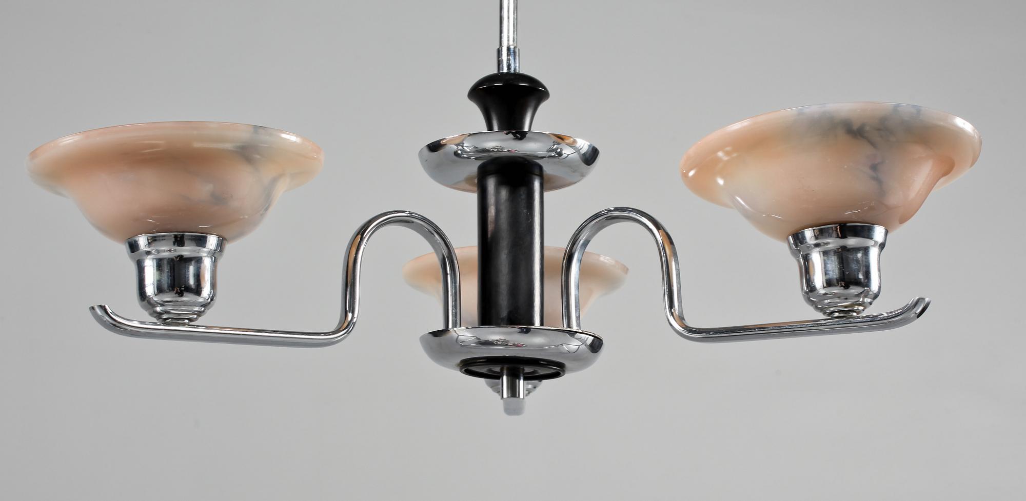 TAKLAMPA, möjligen Danmark, art deco, 1900-talets andra kvartal. Höjd ca 70 cm.