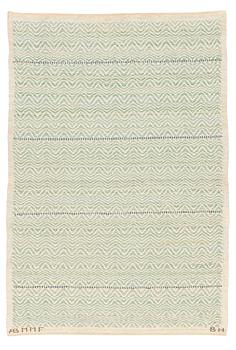 275. Barbro Nilsson, A carpet, "Grön Rosengång", flat weave, ca 110 x 76,5 cm, signed AB MMF BN.