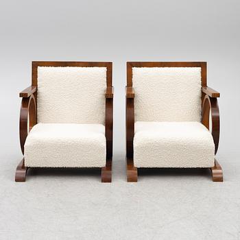 A pair of armchairs, 1930's.