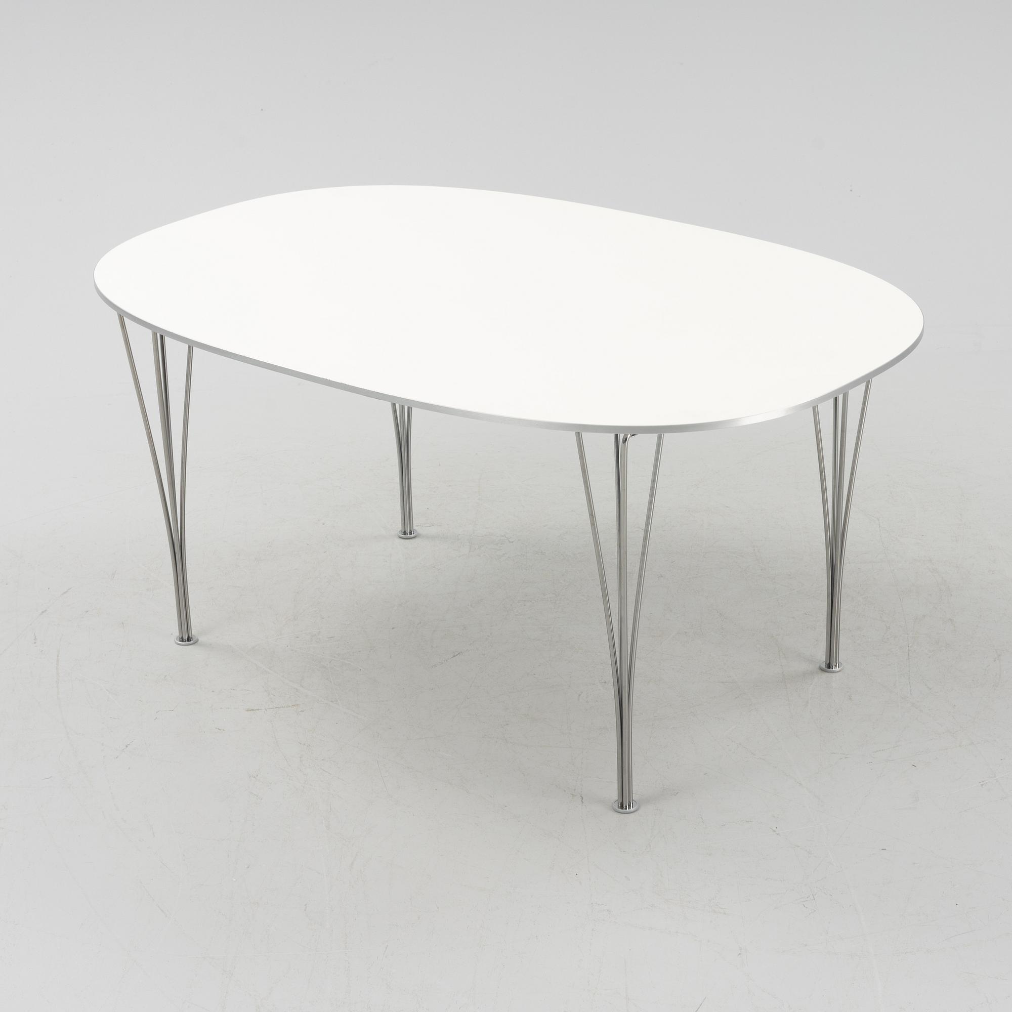 Bruno Mathsson & Piet Hein, a 'Superellips' dining table, Fritz Hansen, Denmark, 2008.