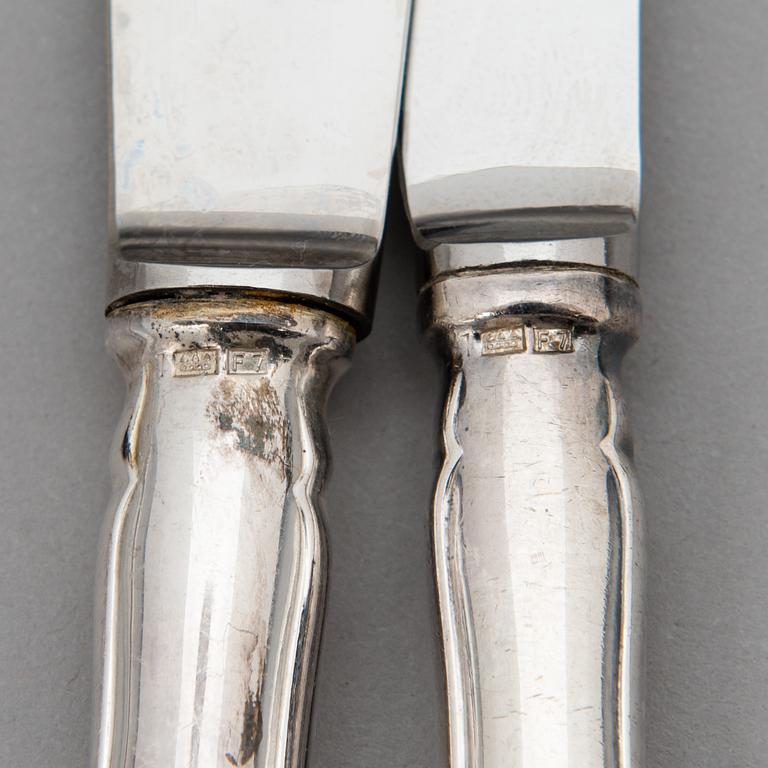 A 48-piece set of 'Chippendale' silver cutlery, Hämeenlinna, Finland 1959-60.