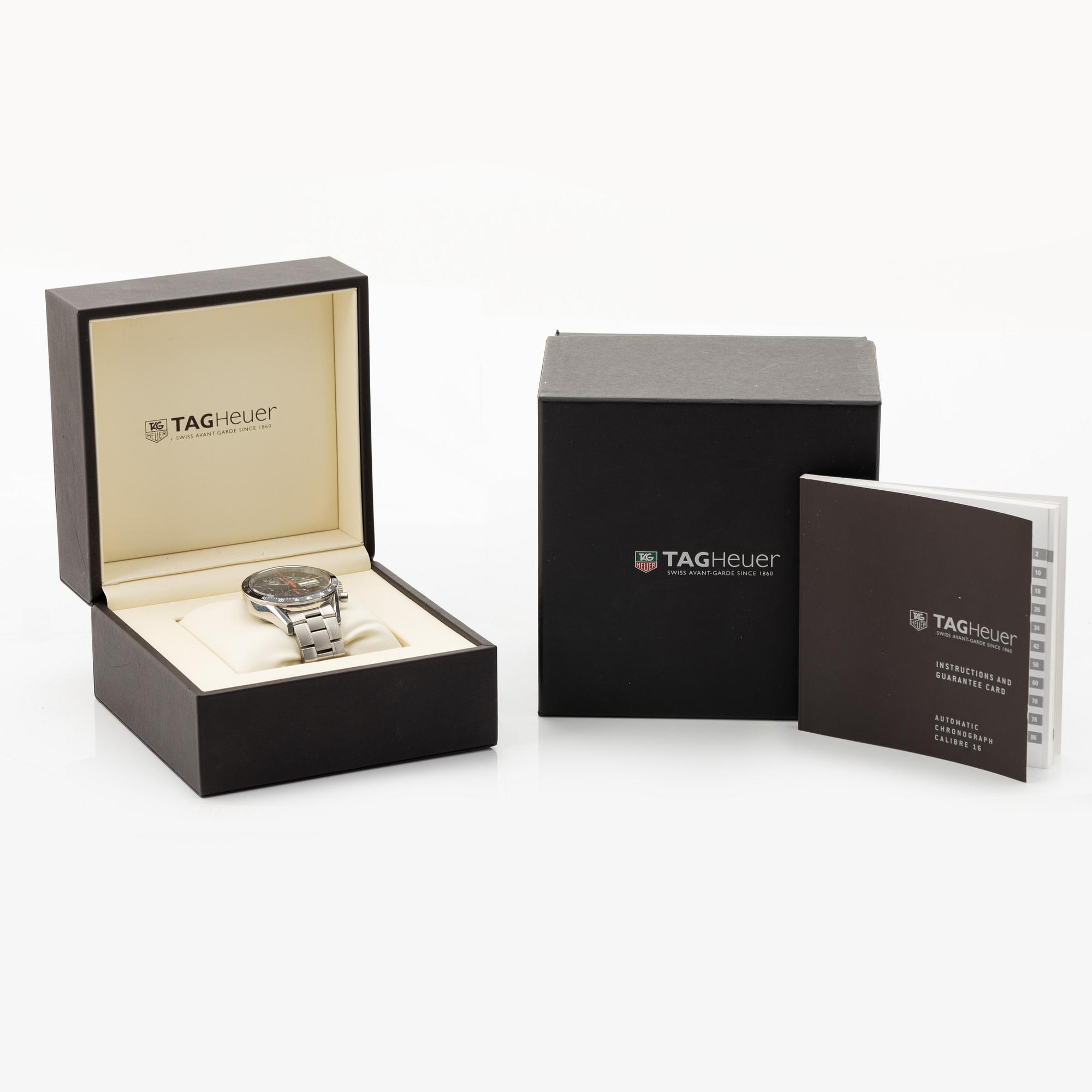 Tag Heuer, Carrera, Calibre 16, "Juan Manuel Fangio", wristwatch, 41 mm.