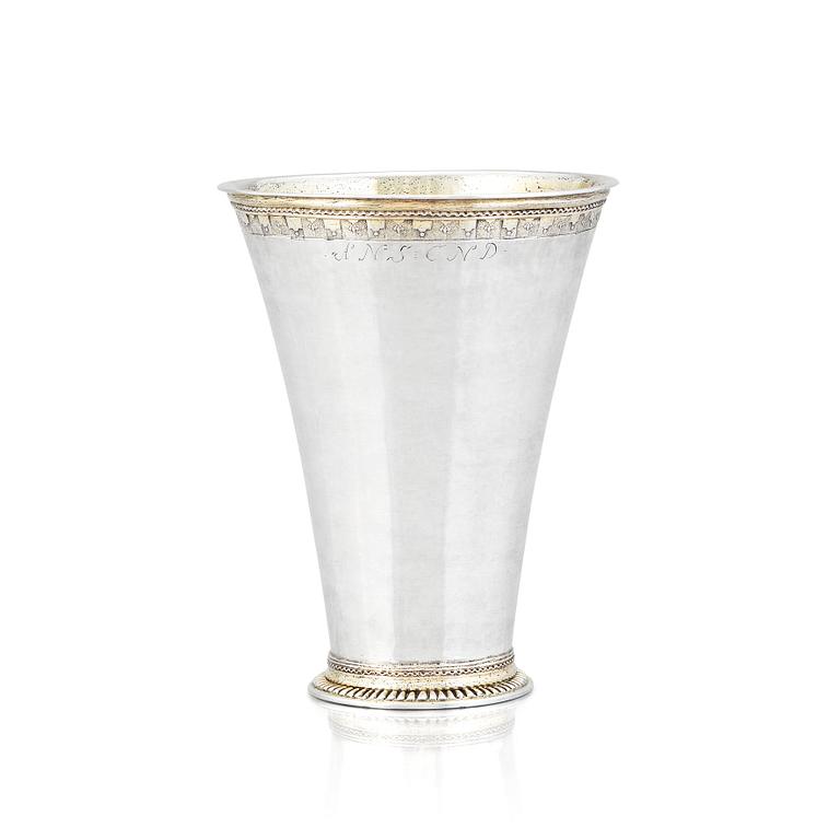A silver beaker by Carl Beck (1717-1736), Stockholm 1732.