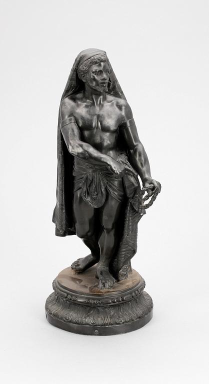 OKÄND KONSTNÄR, patinerad metall. 1800/1900-tal.