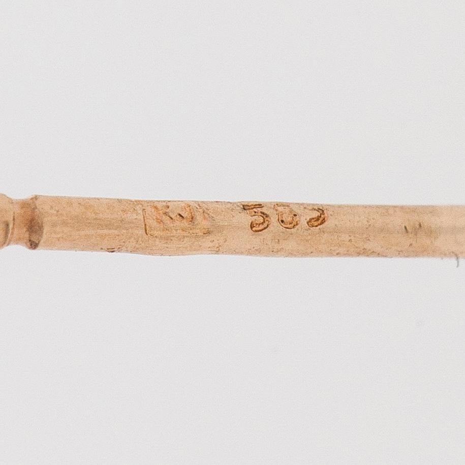 Earrings, brilliant cut diamonds, total 1.00 ct, 14K gold.