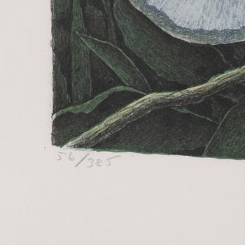 Karl Axel Pehrson, lithograph in colours, 1984, signed 56/385.