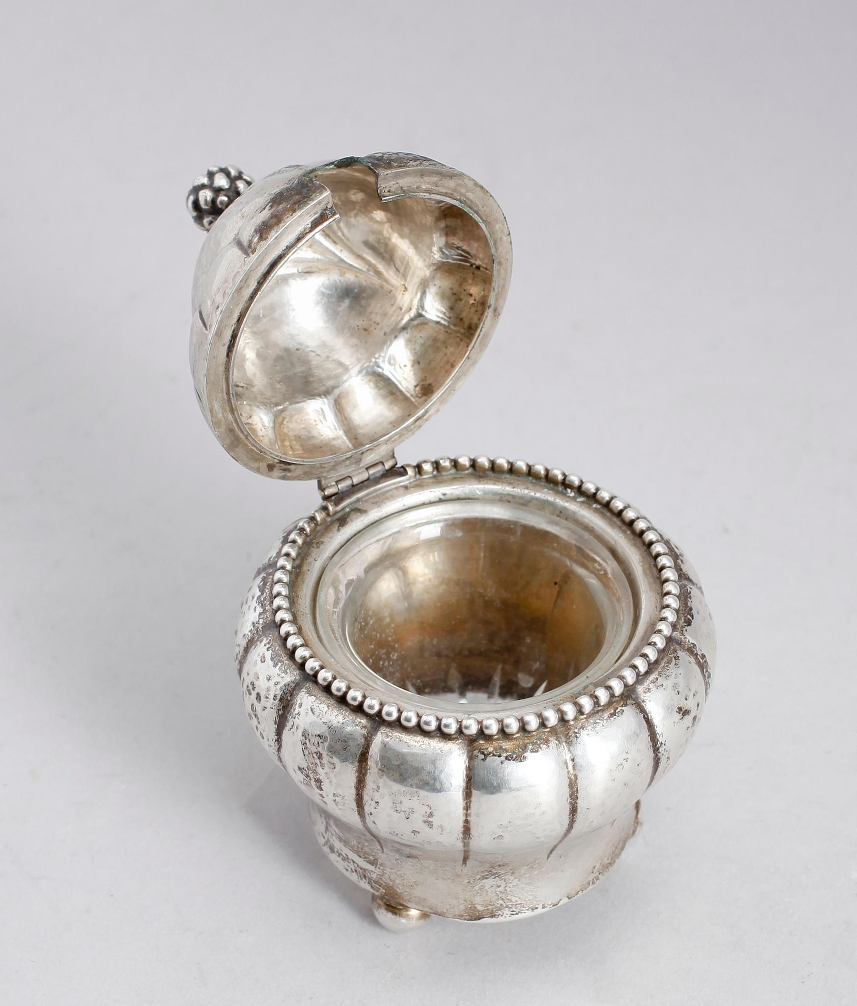 SALTKAR, silver, Georg Jensen, Köpenhamn, tidigt 1900-tal.