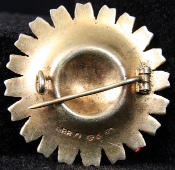 BROSCH, "Daisy", George Jensen samt ÖRHÄNGEN, silver.