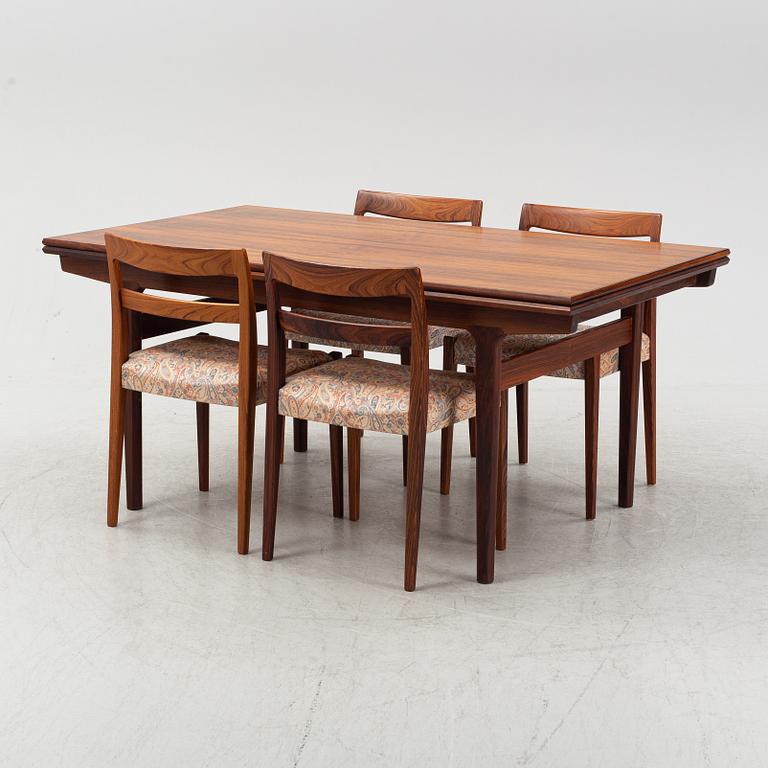 Nils Johnsson, a five-piece rosewood 'Garmi' dining suite, Bra Bohag, Troeds, Bjärnum, 1960's.