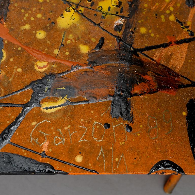 ALFREDO GARZON, skulptur, bemålad metall, signerad o daterad - 89.