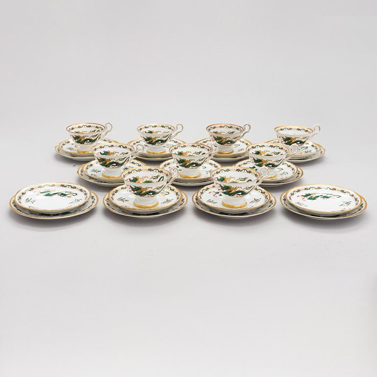 A ca 23-piece Dragon decorated coffee set, Arabia Finland 1920s-30s.