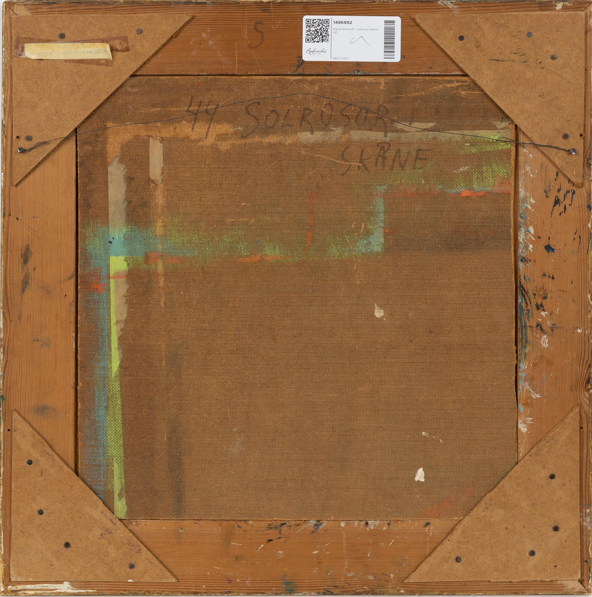 Sigrid Aminoff, "Solrosor, Skåne".