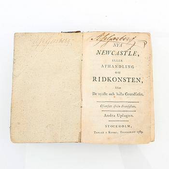 Böcker om hästar 4 vol. 17-1800-tal.