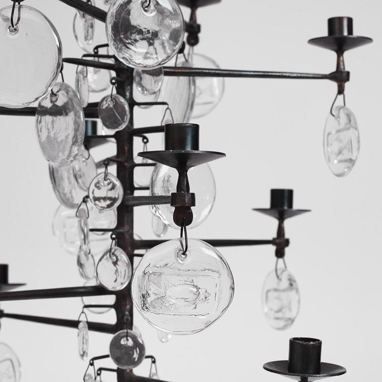 Erik Höglund, an eleven light chandelier, Boda, Sweden, probably 1960-70s.