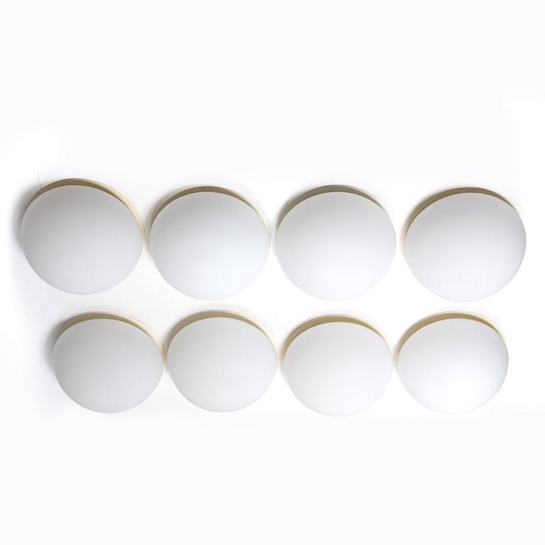 Eight ceiling lamps, Zero, late 20th century.