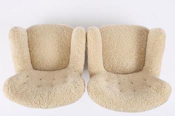 Danish Modern, fåtöljer, ett par, utförda av snickarmästare Peder Pedersen, Danmark, 1940-tal.