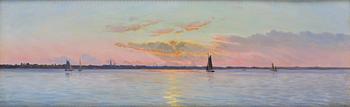 Albert Edward Wang, Sunset outside Hellerup.