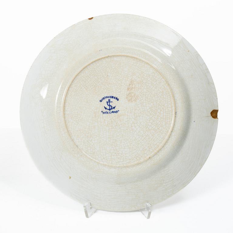 Wilhelm Kåge, Five test plates, porcelain and stoneware, Gustavsberg, 1920s-50s.