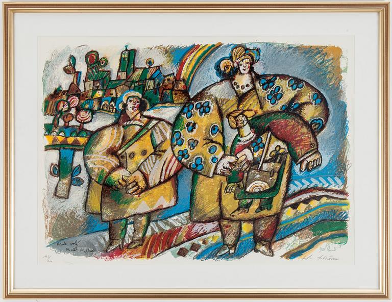 THEO TOBIASSE, lithograph in colours, signed theo tobiasse and numbered 115/200 with pencil.