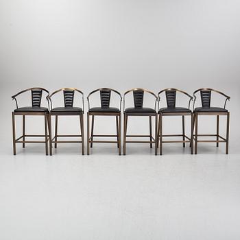 A set of six bar stools/chairs, Promemoria Furniture, Italy, 21 st century.