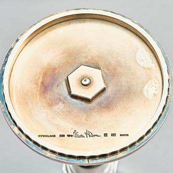Wiwen Nilsson, ljusstakar, ett par, sterling silver, Lund 1946.