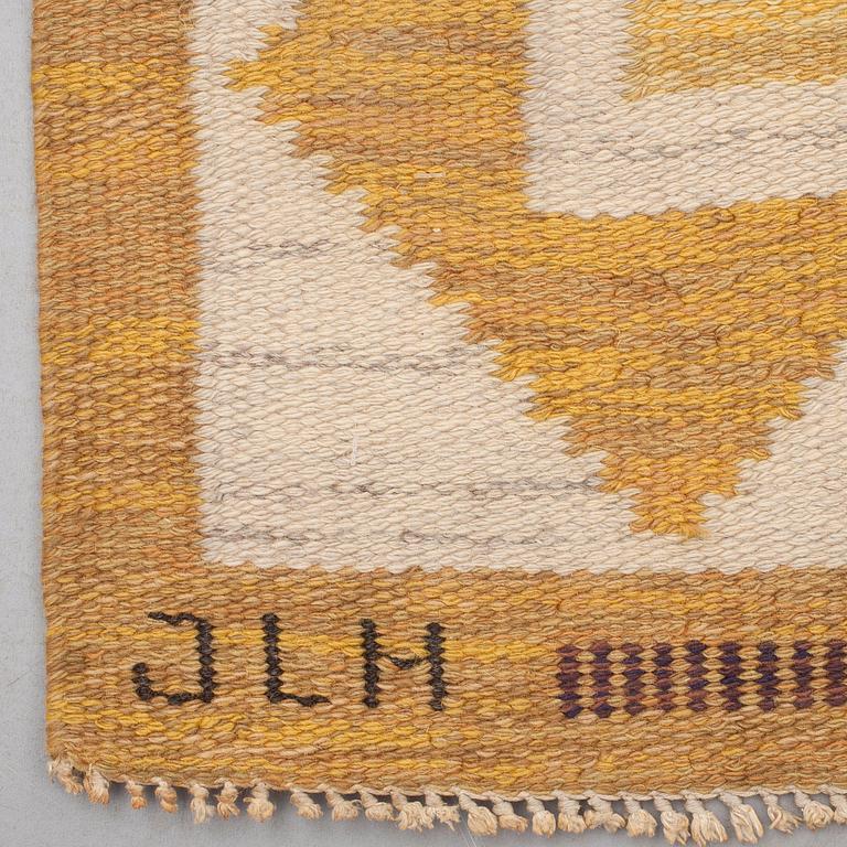 CARPET. Flat weave. 252,5 x 165 cm. Signed JLH ID. Sweden around the 1950's-60's.
